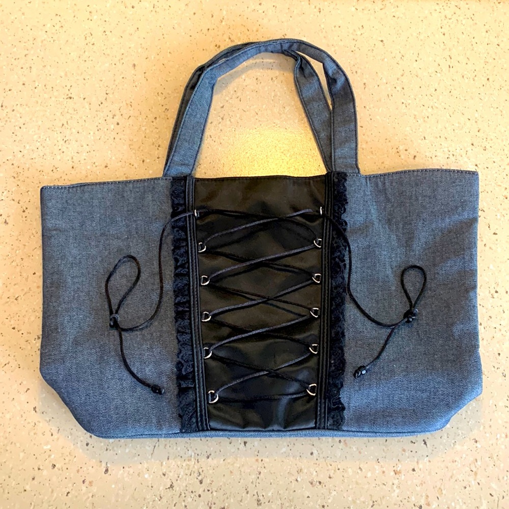 Victoria Secret denim & lace bag